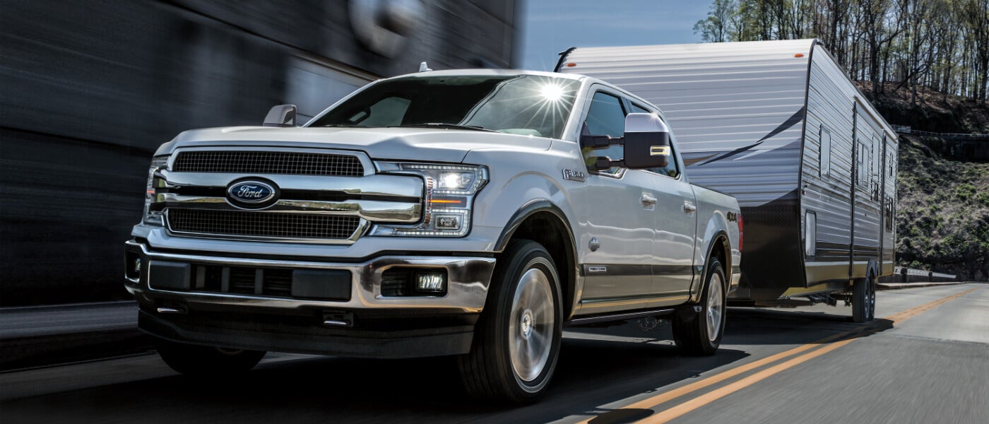 2020 Ford F-150 towing a trailer