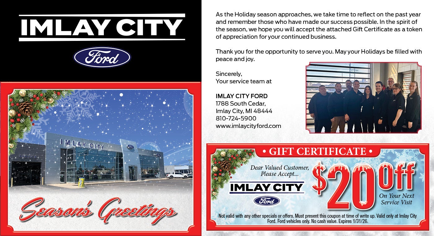 Seasons Greetings From Imlay City Ford