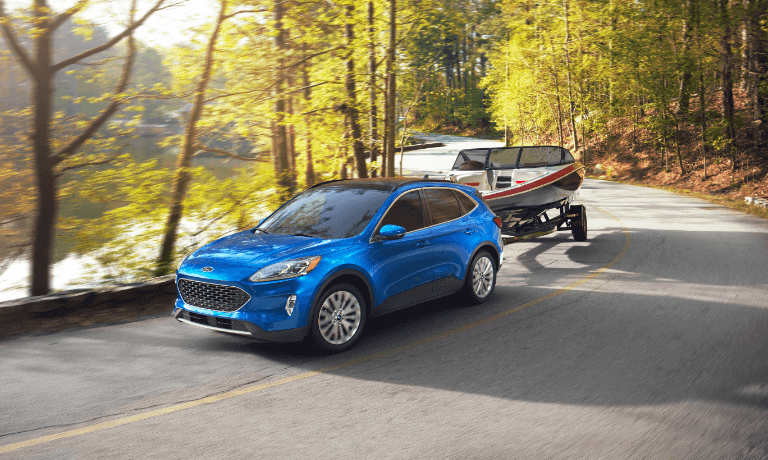 2022 Ford Escape towing a boat