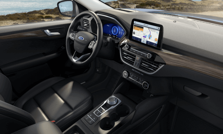 2022 Ford Escape interior front seats with map