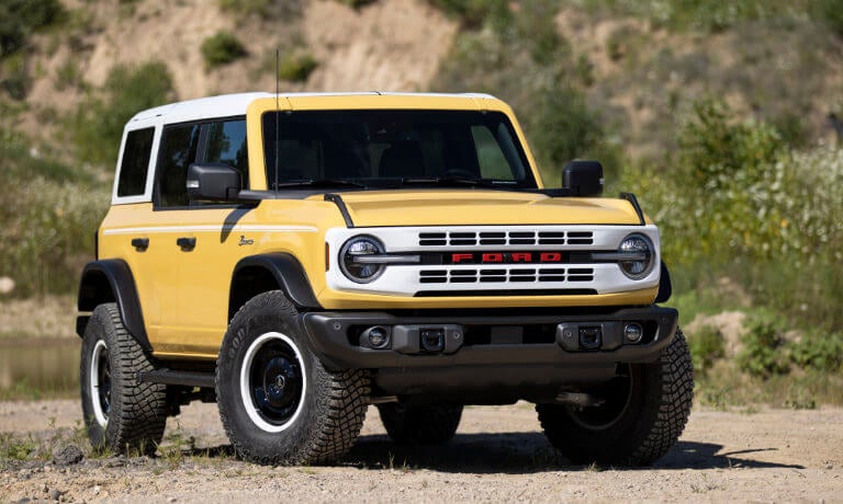 2023 Ford Bronco Heritage parked in desert