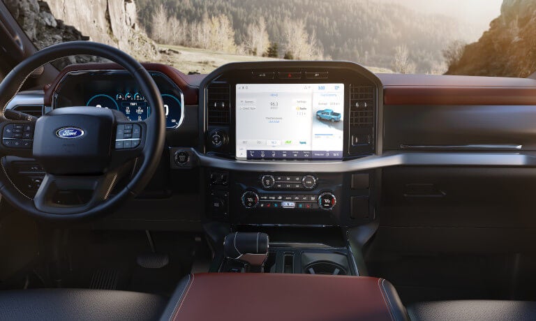 2023 Ford F-150 infotainment system with towing info