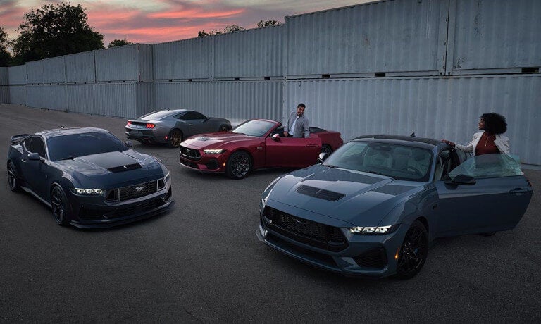 2023 Ford Mustang lineup parked in a group