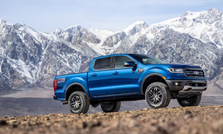2023 Ford Ranger parked in the mountains