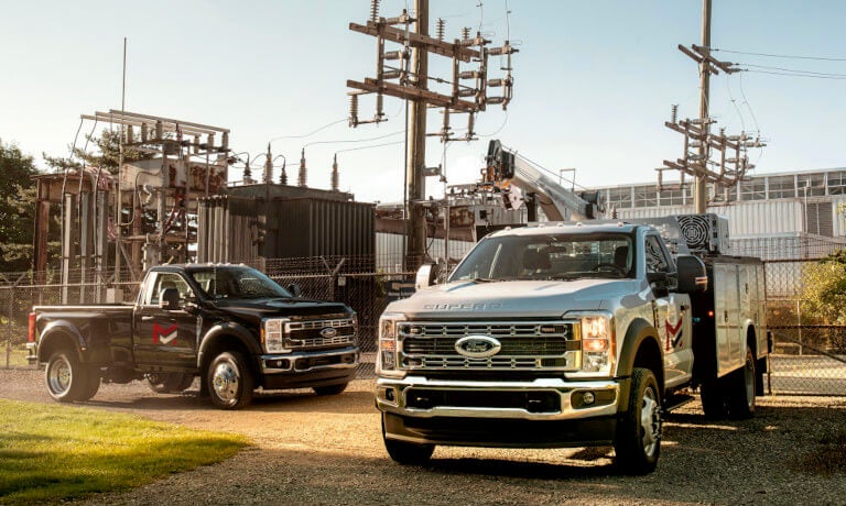 2023 Ford Super Duty parked by power plant