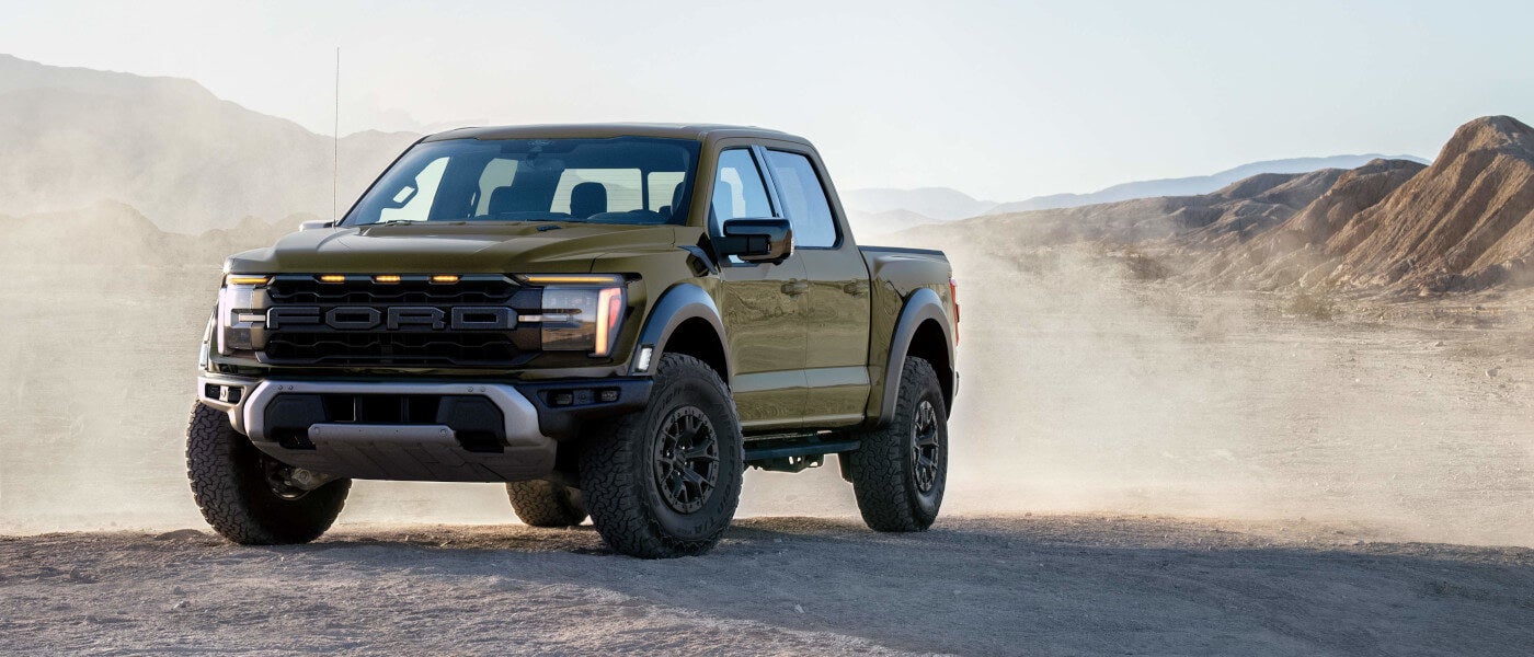 2025 Ford F-150 parked in a dusty desert
