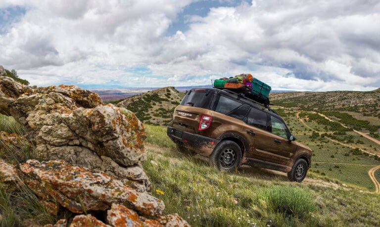 2026 Ford Bronco offroading with luggage on top