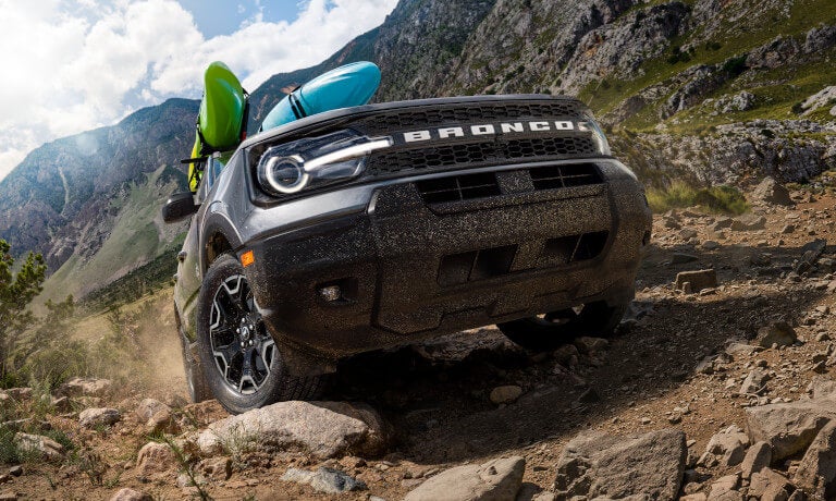 2026 Ford Bronco Sport offroading with kayaks