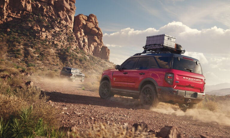 2026 Ford Bronco Sport driving with luggage in desert