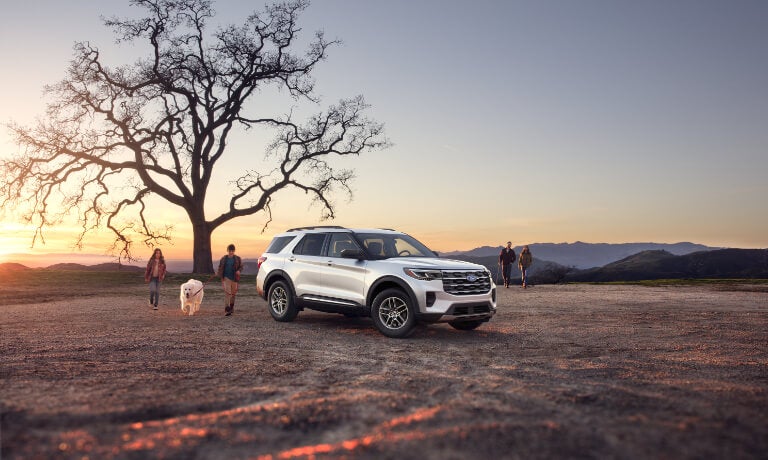 2026 Ford Explorer parked in a field