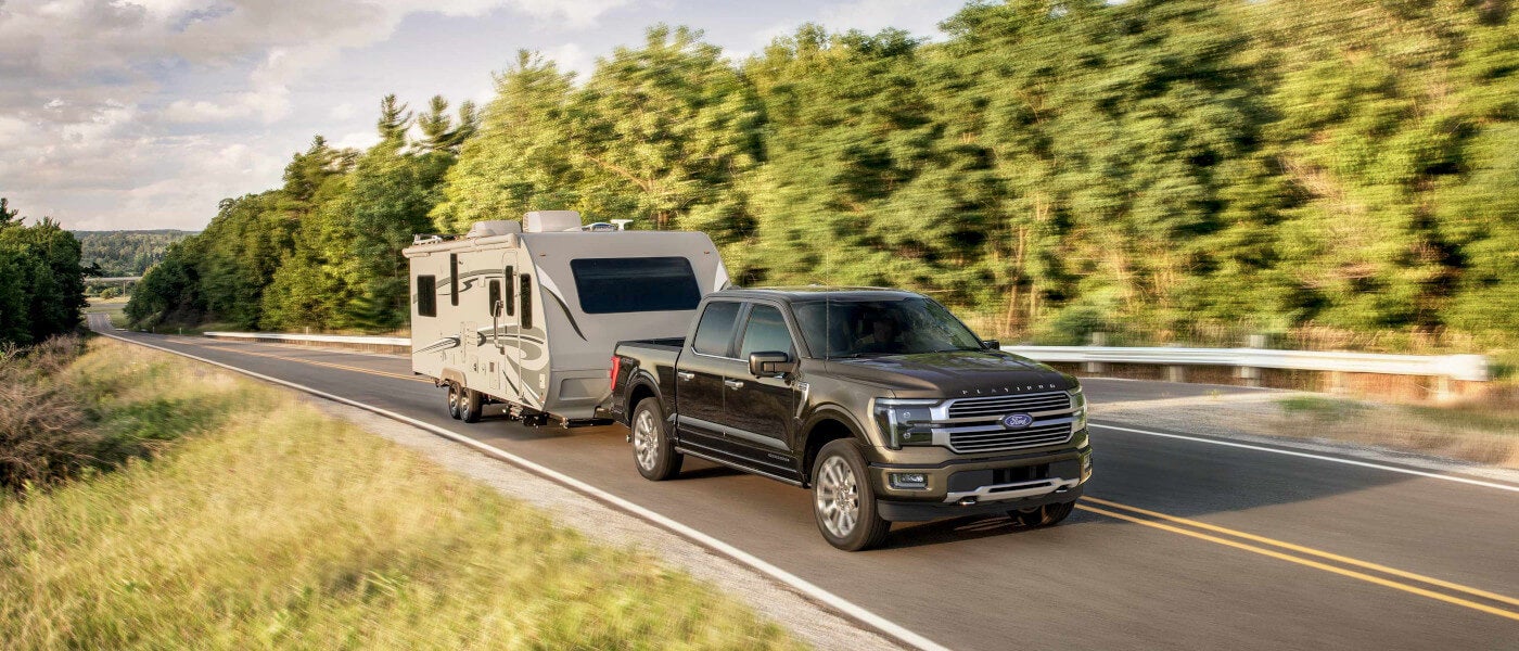 2026 Ford F-150 towing an RV