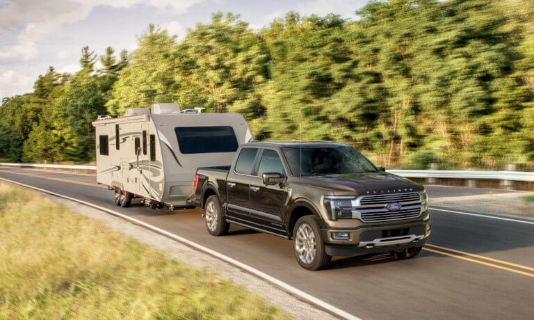 2026 Ford F-150 towing an RV