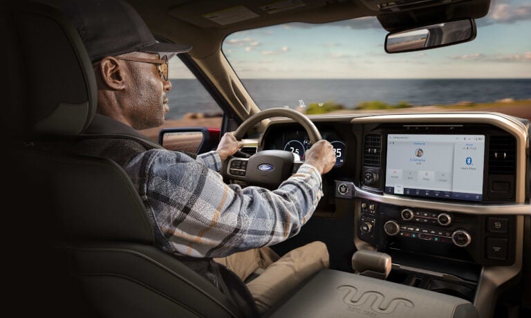 2026 Ford F-150 interior front with driver