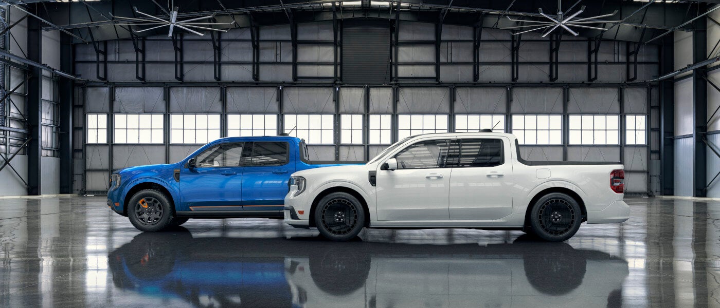 2026 Ford Maverick pair parked in a warehouse