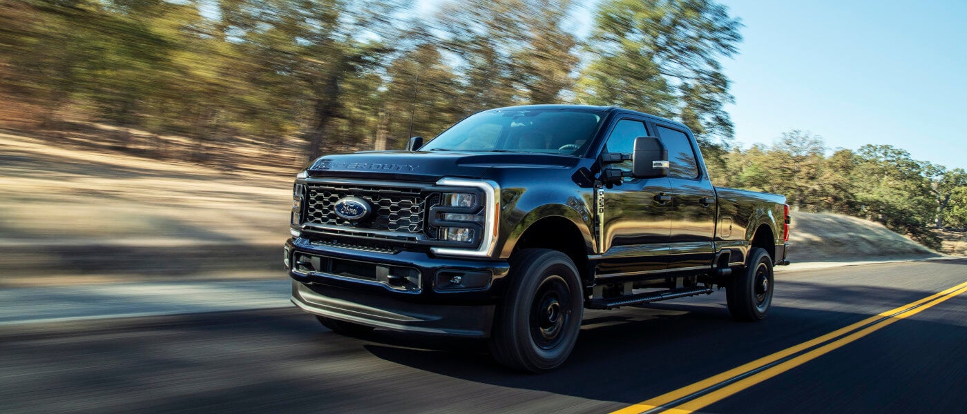 2026 Ford Super Duty driving on highway 