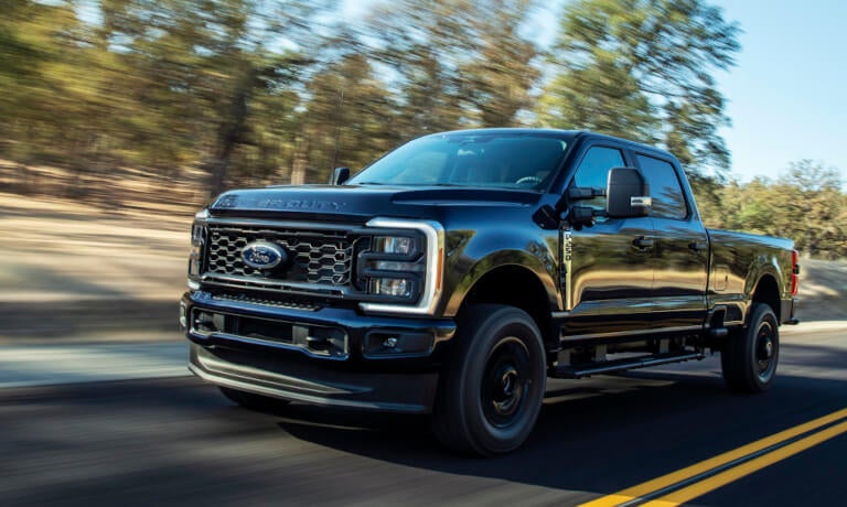 2026 Ford Super Duty driving on a highway