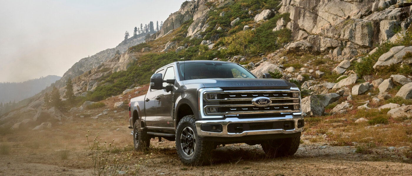 2026 Ford Super Duty parked in mountains