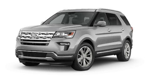 A silver 2019 Ford Explorer Limited