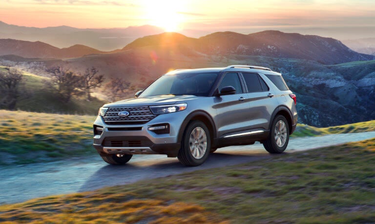 2021 Ford Explorer driving on a country road