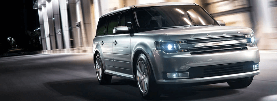 2019 Ford Flex driving at night